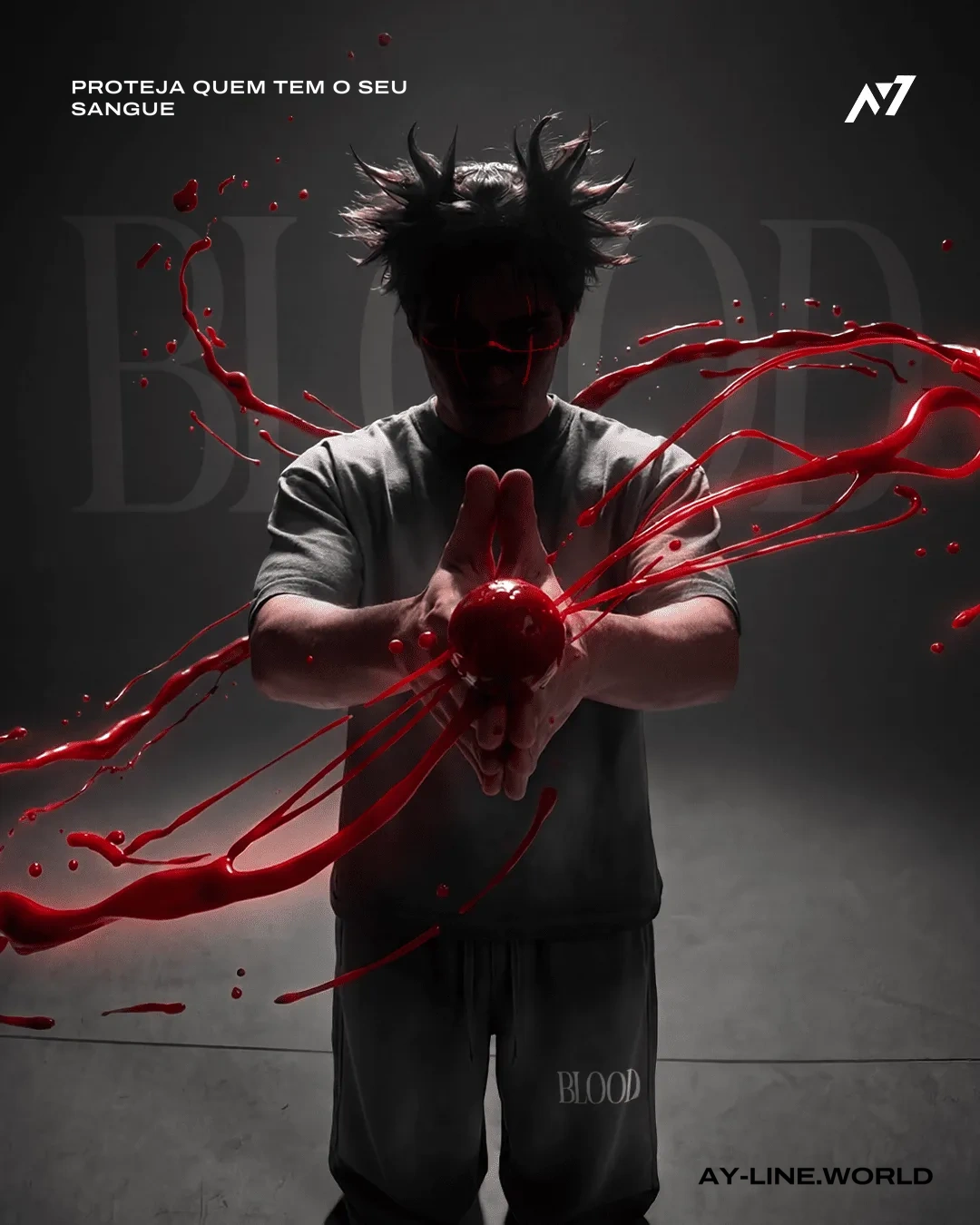 Camiseta Oversized — Sangue · Estonada — imagem 1