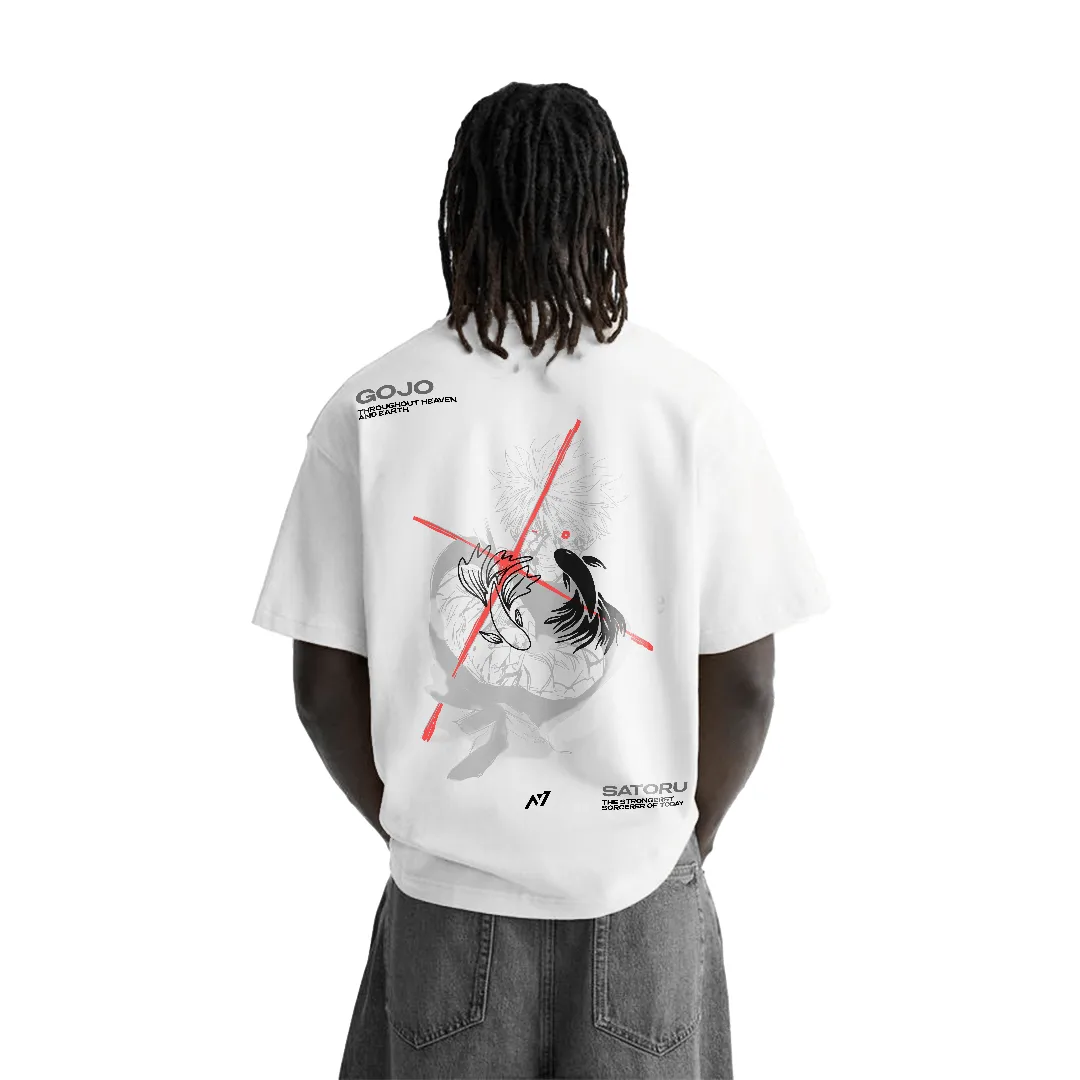 Camiseta Oversized — O Feiticeiro Mais Forte · Branca · de Malha Encorpada