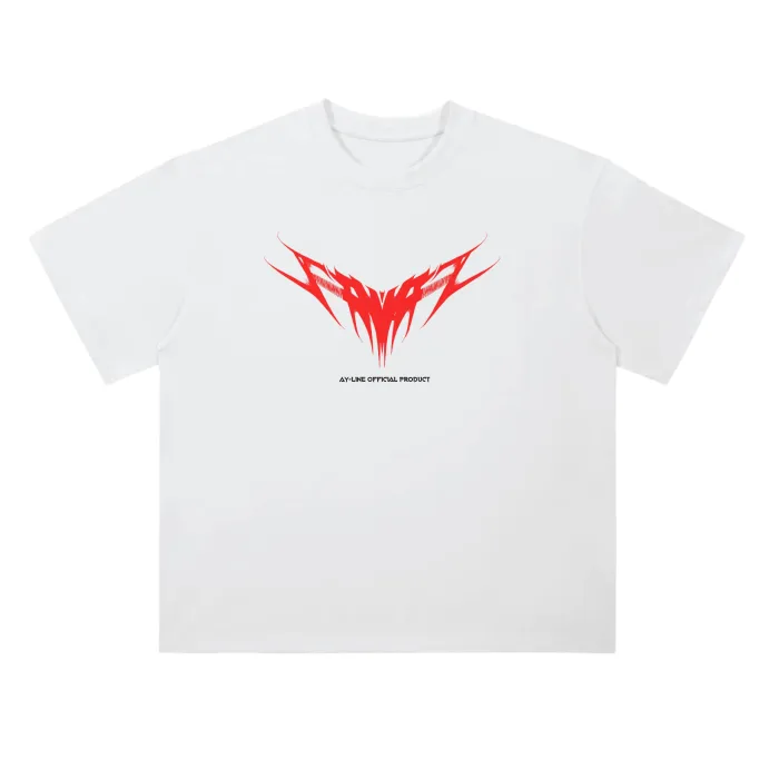 Camiseta Oversized — Demônio de Sangue · de Malha Encorpada — imagem 5