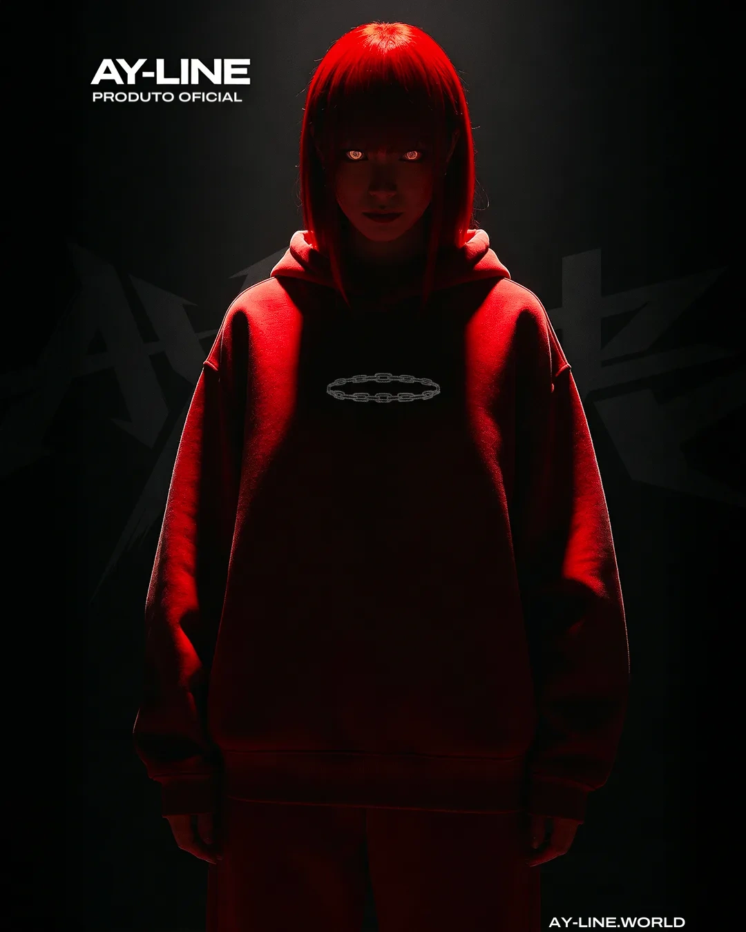 Moletom Oversized com Capuz — Autoridade Rubra · Estonado — imagem 9