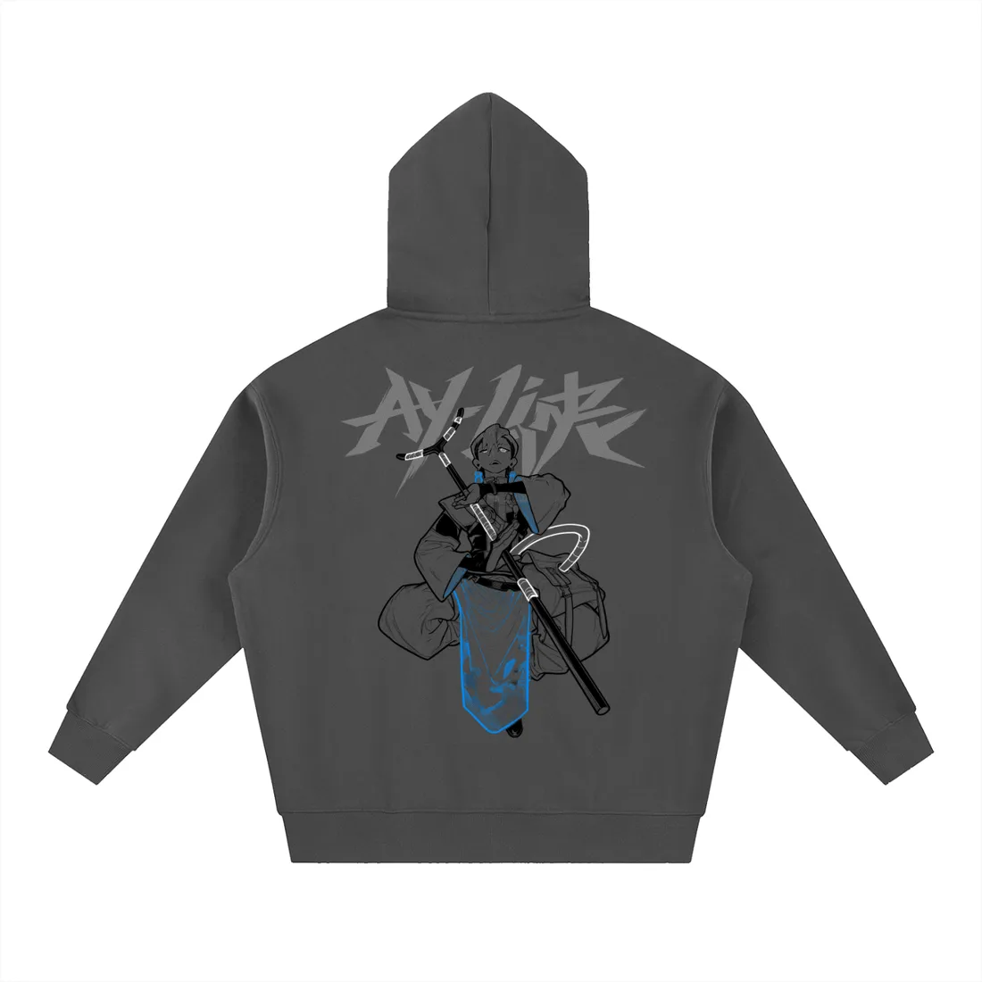 Moletom Oversized com Capuz — Corte Azul — imagem 1