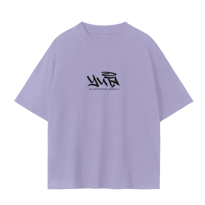 Camiseta Oversized — Companheiro Amaldiçoado · Grafite · Roxa — imagem 2