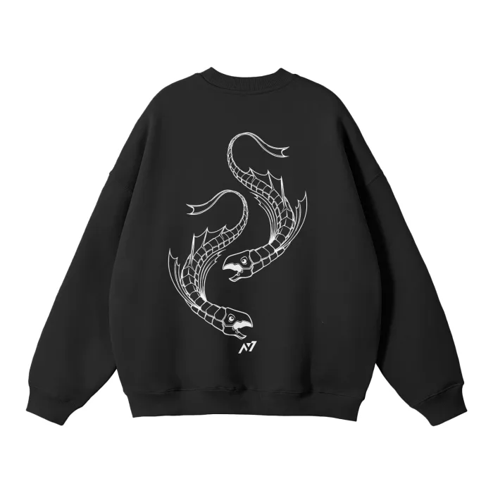 Moletom Oversized sem Capuz — Carisma Sombrio: Peixe