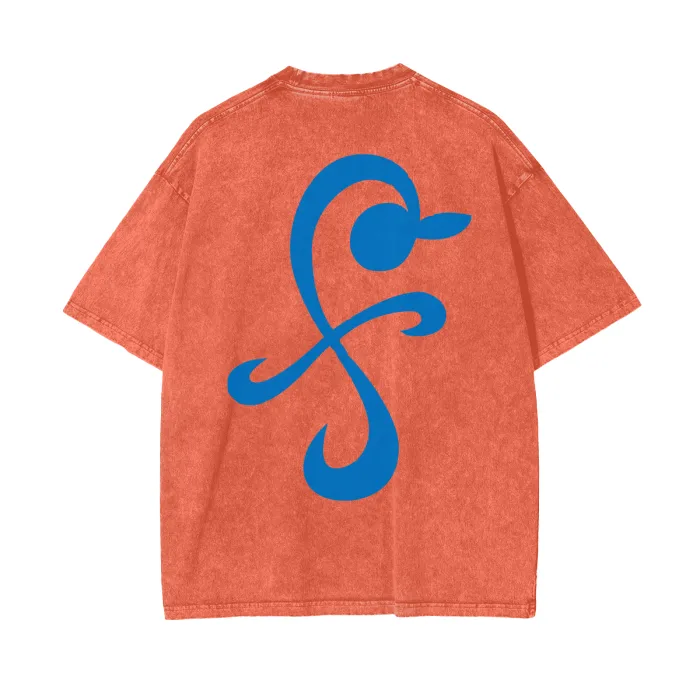 Camiseta Oversized — Sonhos de Navegação · Laranja · Estonada — imagem 1