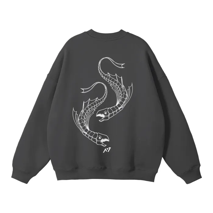 Moletom Oversized sem Capuz — Carisma Sombrio: Peixe — imagem 5