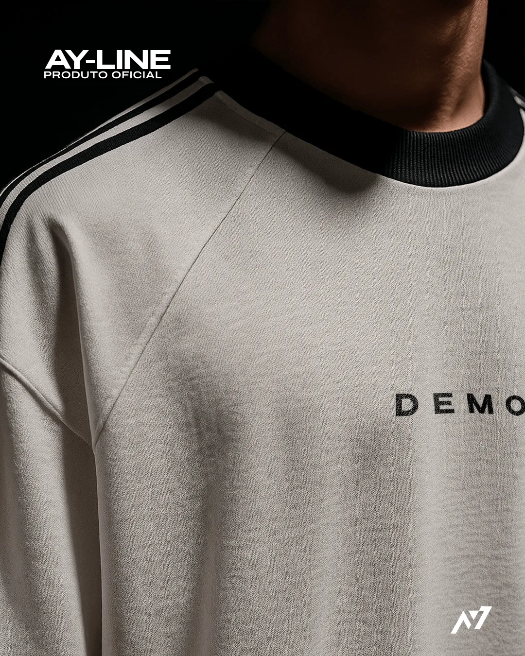 Camiseta Oversized de Gola Redonda — Terceira Lua Superior — imagem 4