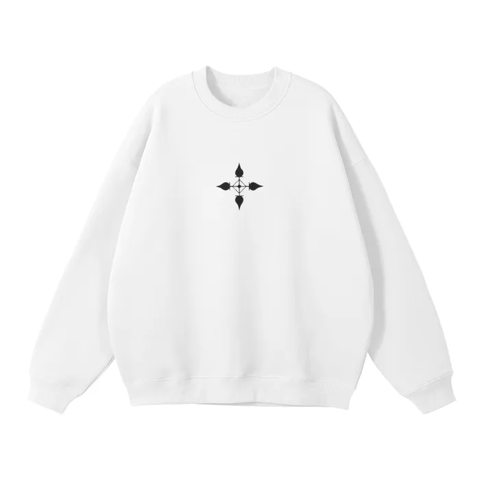Moletom Oversized sem Capuz — Carisma Sombrio: Aranha · Branco — imagem 2