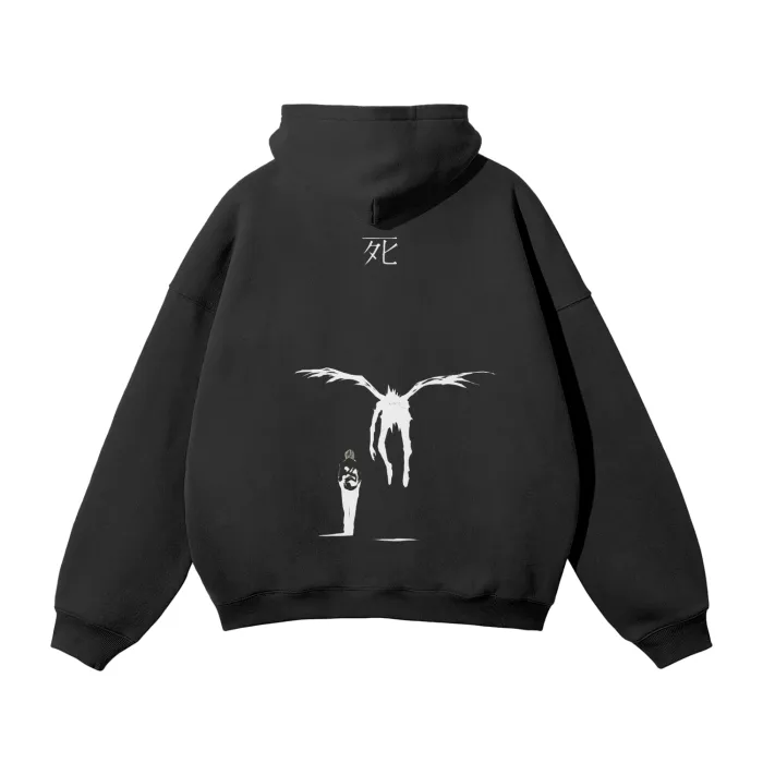 Moletom Oversized com Capuz — Gênio do Caderno · Preto — imagem 3