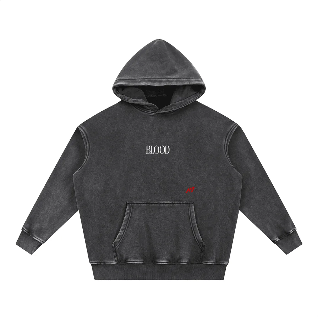 Moletom Oversized com Capuz — Sangue · Estonado — imagem 2