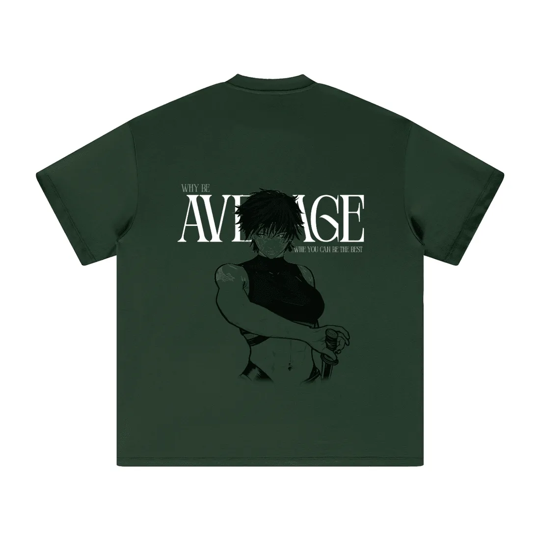 Camiseta Oversized — Determinação Implacável · de Malha Encorpada — imagem 1