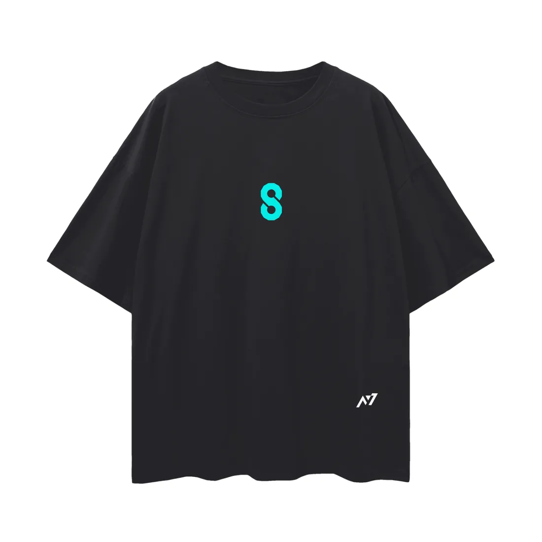 Camiseta Oversized — Revolta dos Monstros · Branca e Preta — imagem 3