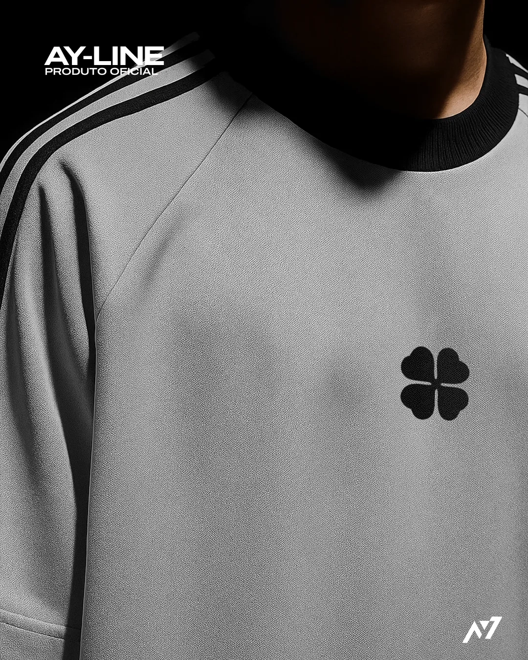 Camiseta Oversized de Gola Redonda — O Escolhido · Branca — imagem 3
