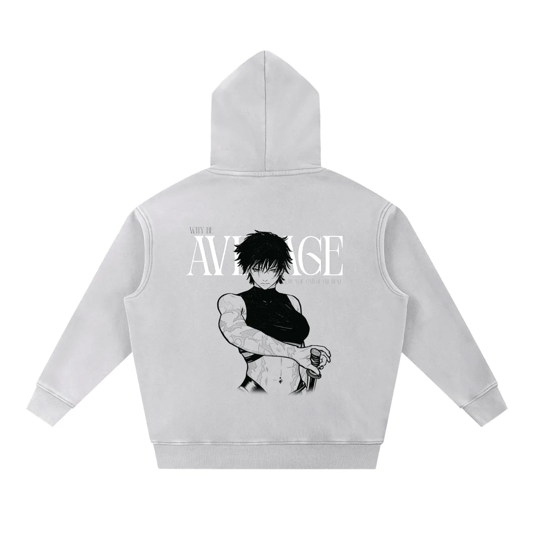 Moletom Oversized com Capuz — Determinação Implacável · Estonado — imagem 5