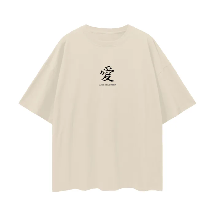Camiseta Oversized — Tempestade de Areia · Bege — imagem 2