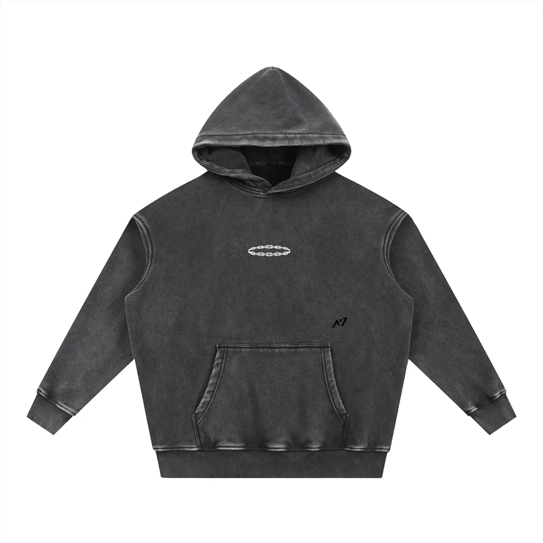 Moletom Oversized com Capuz — Autoridade Rubra · Estonado — imagem 3