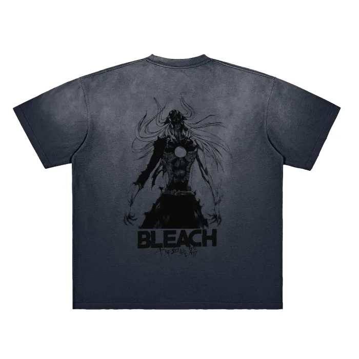 Camiseta Oversized — Lâmina da Justiça: Vazio · Cinza · Estonada · de Malha Encorpada