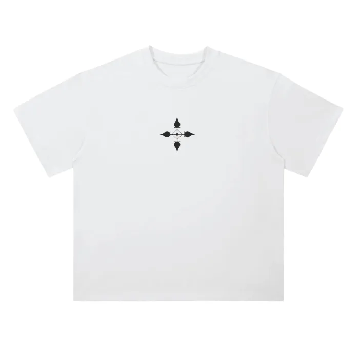 Camiseta Oversized — Carisma Sombrio: Peixe · Branca · de Malha Encorpada — imagem 2
