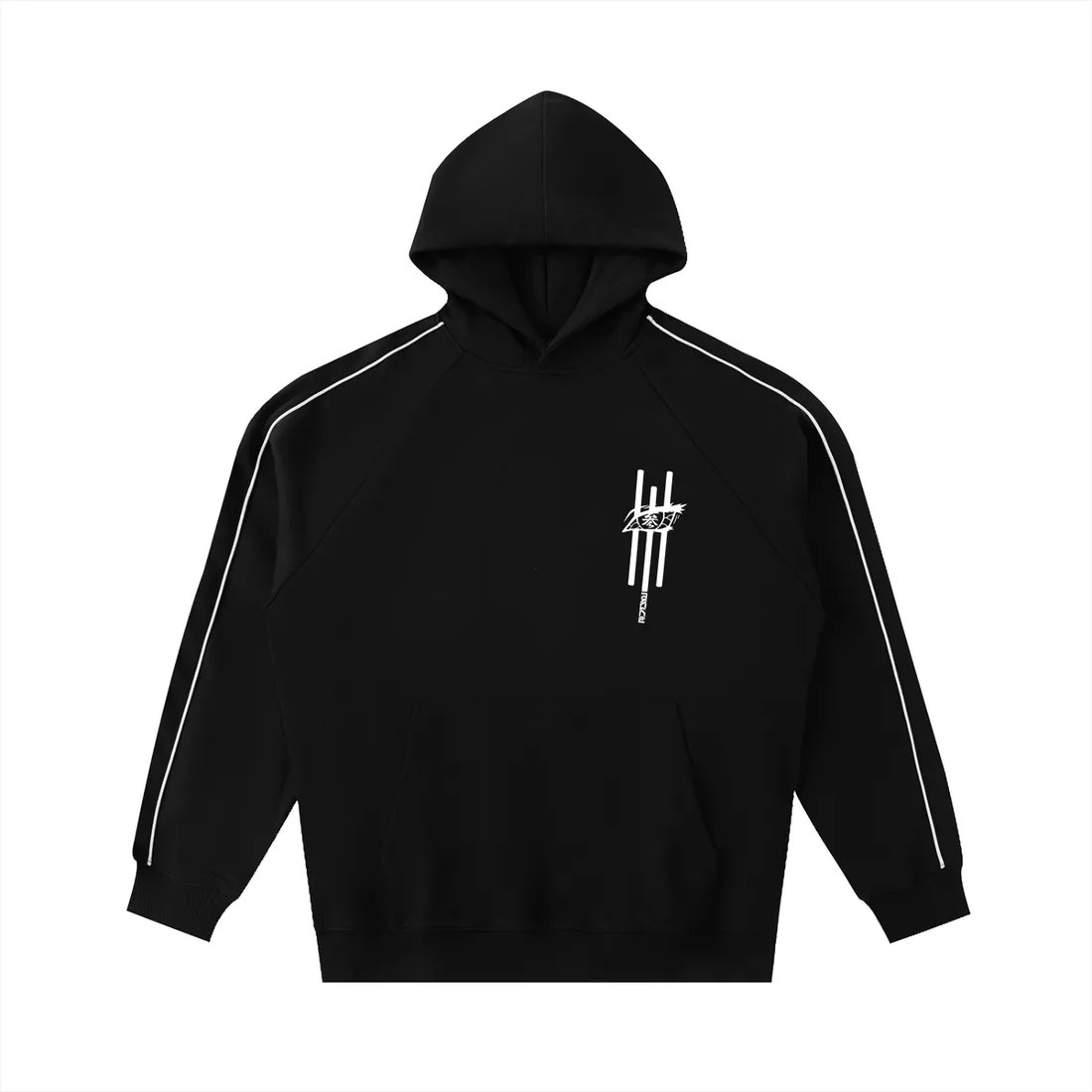 Moletom Oversized com Capuz — Terceira Lua Superior · Listrado — imagem 2