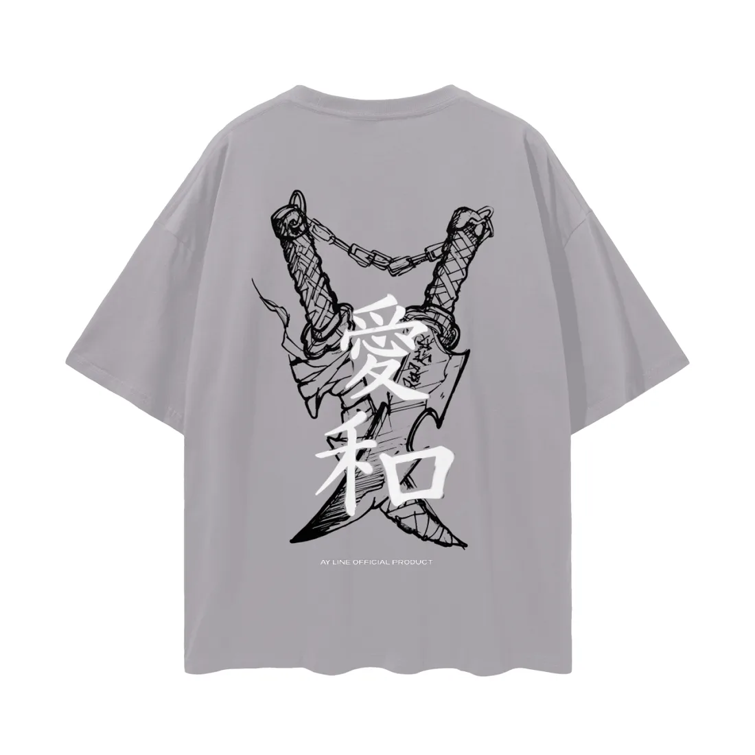 Camiseta Oversized — Dualidade · Cinza