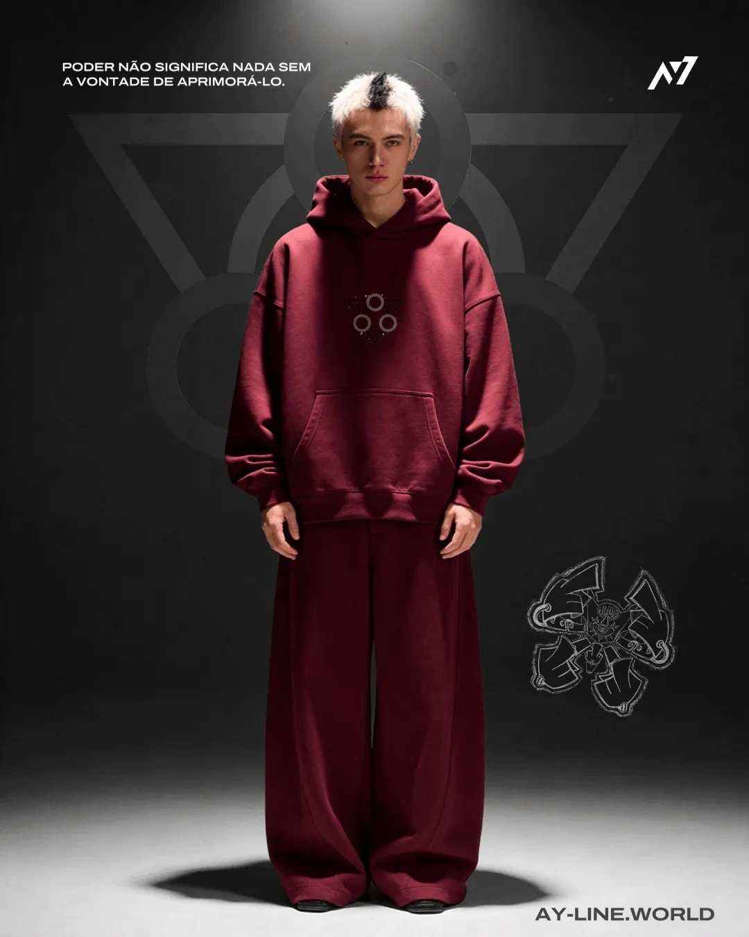 Moletom Oversized com Capuz — Desbravador das Ruínas — imagem 1