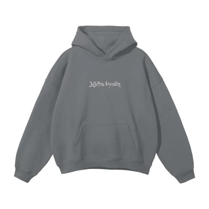 Moletom Oversized com Capuz — Ressurreição Reversa · Preto e Cinza — imagem 4