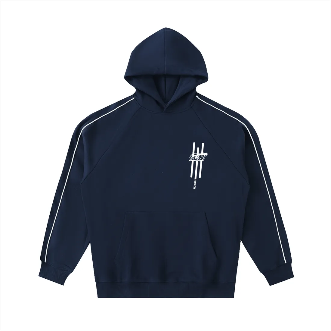 Moletom Oversized com Capuz — Terceira Lua Superior · Listrado — imagem 3