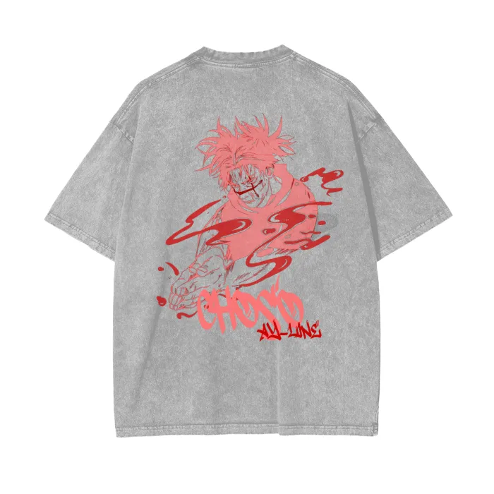 Camiseta Oversized — Fluxo Carmesim · Grafite · Cinza · Estonada — imagem 1