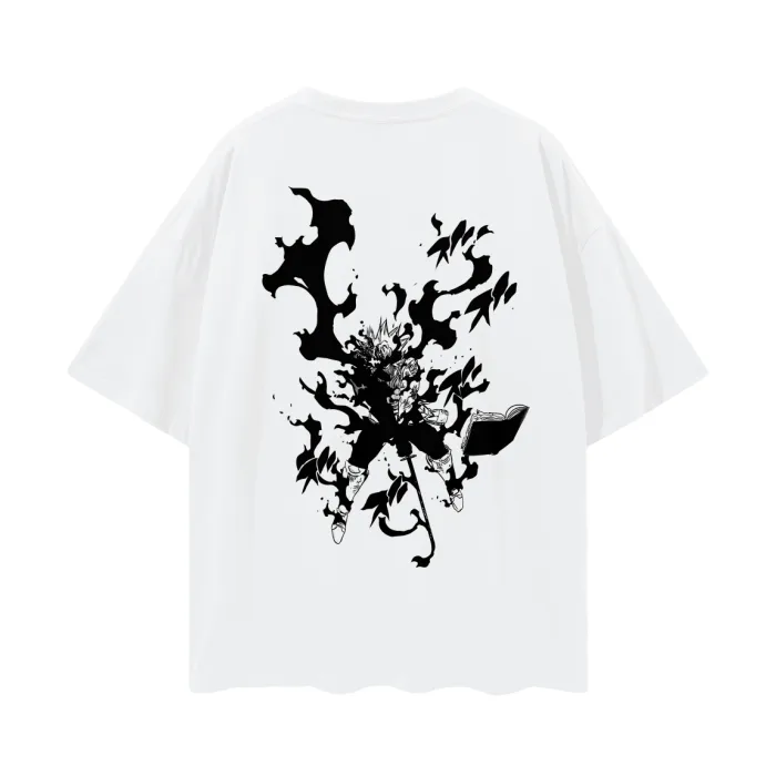 Camiseta Oversized — Ascensão do Grimório · Grafite · Branca