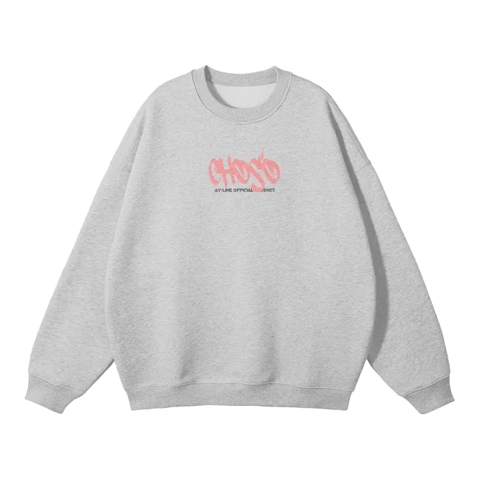 Moletom Oversized sem Capuz — Fluxo Carmesim · Grafite · Cinza — imagem 2