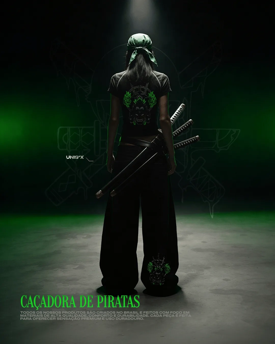 Camiseta de Compressão — Caçadora de Piratas — imagem 4