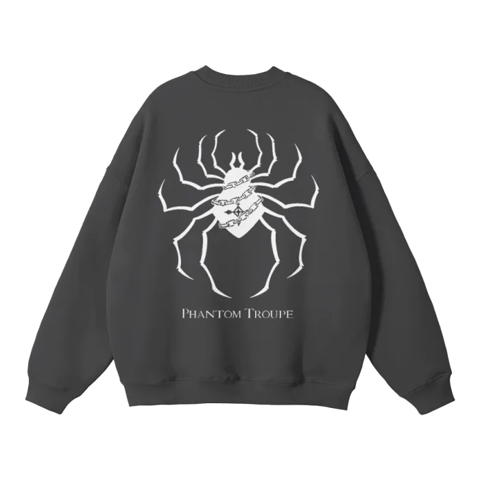 Moletom Oversized sem Capuz — Trupe Fantasma · Cinza Escuro