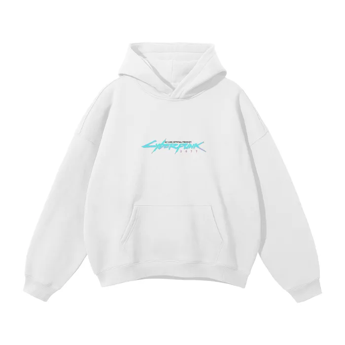 Moletom Oversized com Capuz — Fluxo de Dados · Branco — imagem 2