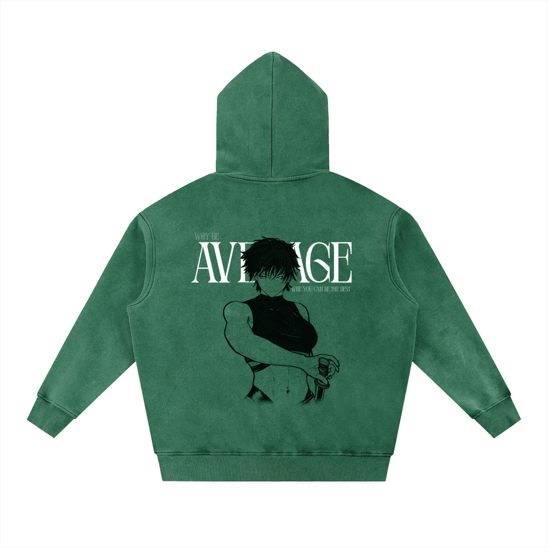 Moletom Oversized com Capuz — Determinação Implacável · Estonado — imagem 2