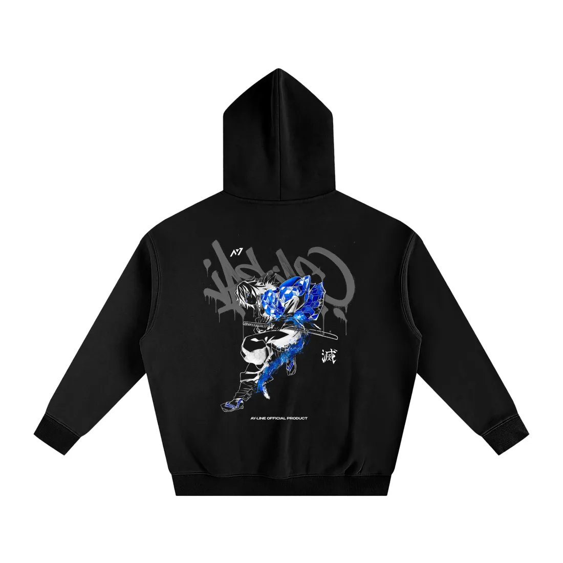 Moletom Oversized com Capuz — Respiração da Água — imagem 1