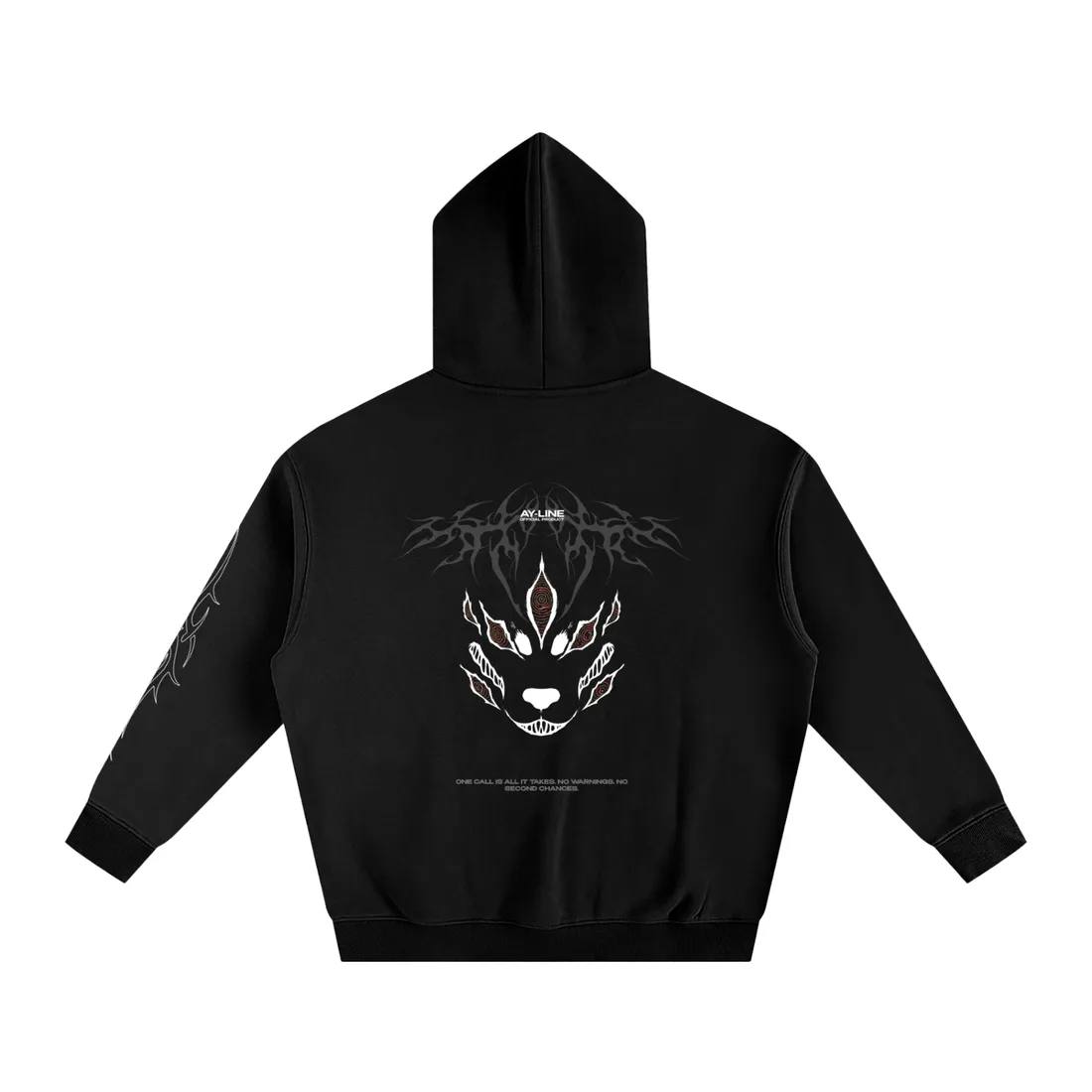 Moletom Oversized com Capuz — Olhos Vermelhos — imagem 3