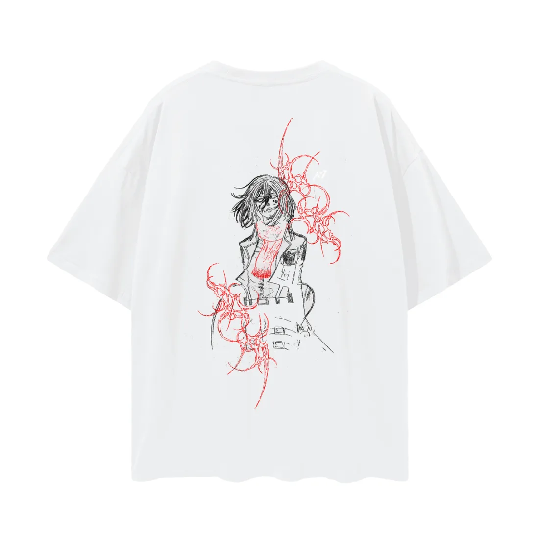 Camiseta Oversized — Por Ele · Cinza e Branca