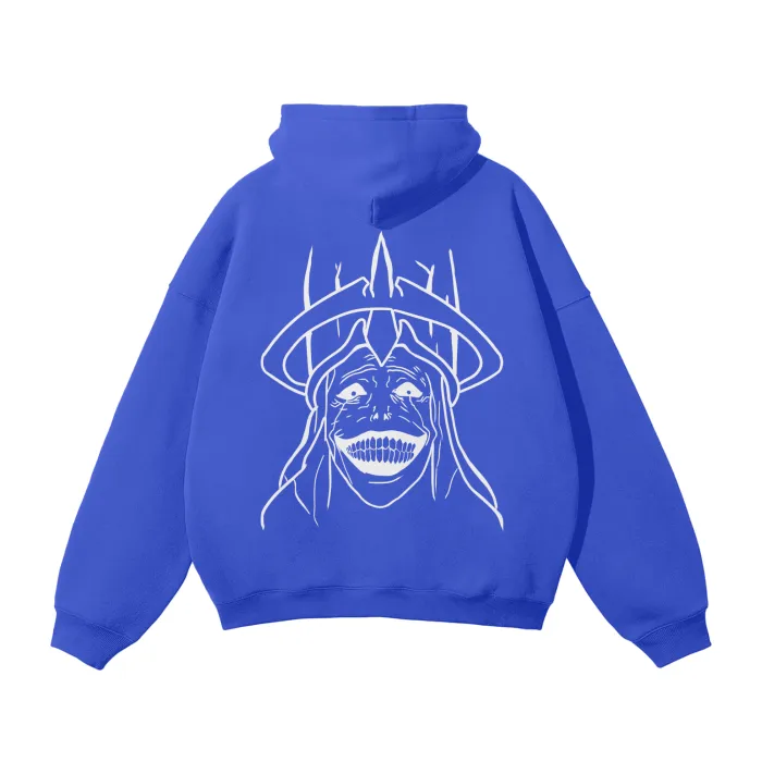 Moletom Oversized com Capuz — Estátua Divina · Azul — imagem 3
