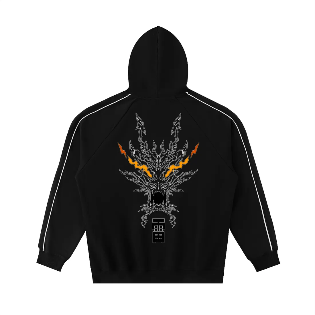 Moletom Oversized com Capuz — Estrondo do Trovão · Listrado — imagem 1
