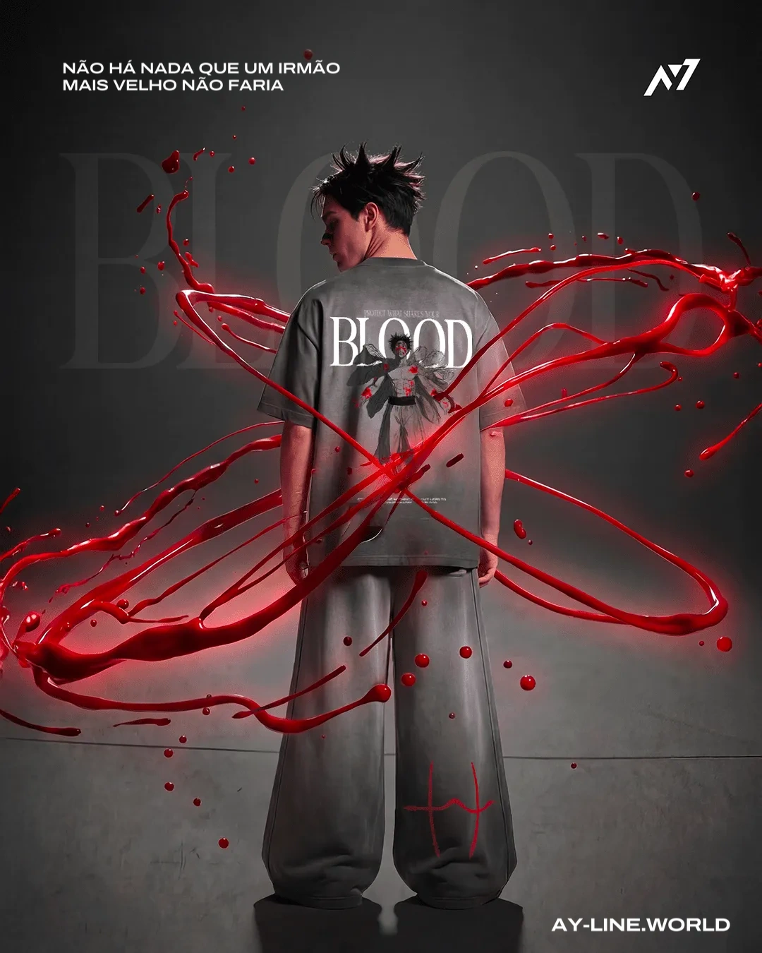 Camiseta Oversized — Sangue · Estonada — imagem 3