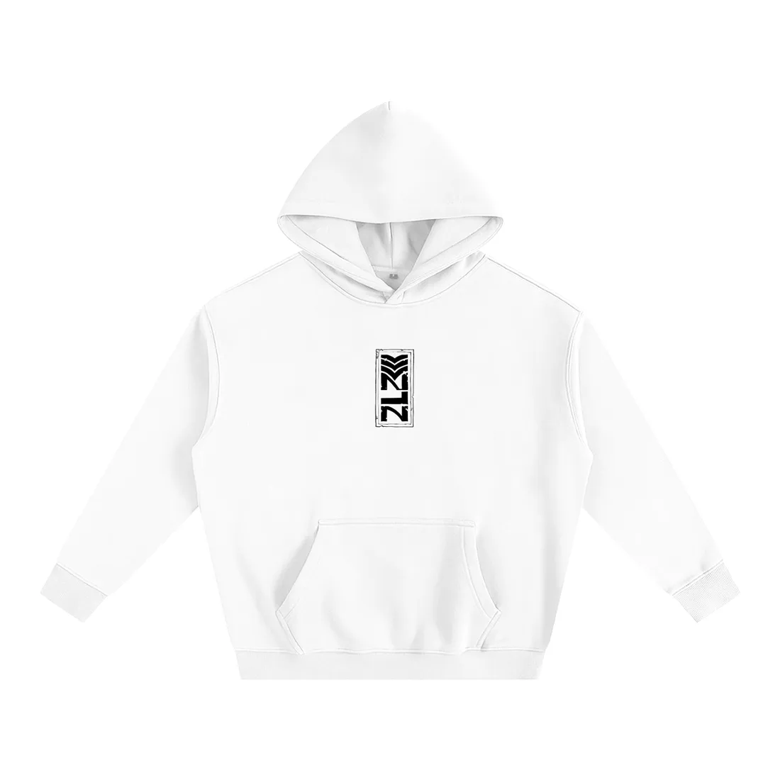 Moletom Oversized com Capuz — Renegado Mascarado · Branco e Cinza — imagem 2