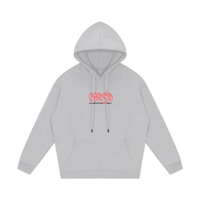 Moletom Oversized com Capuz — Fluxo Carmesim · Grafite · Cinza — imagem 2
