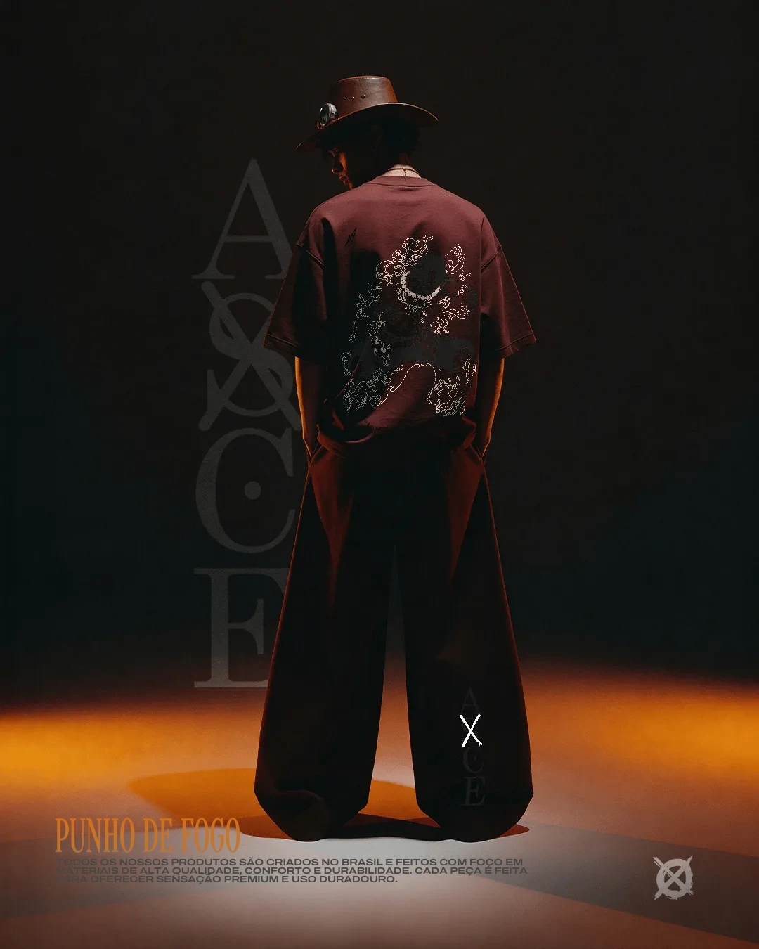 Camiseta Oversized — Punho de Fogo