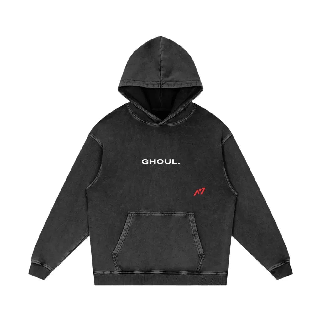Moletom Oversized com Capuz — Centopeia · Preto · Estonado — imagem 2