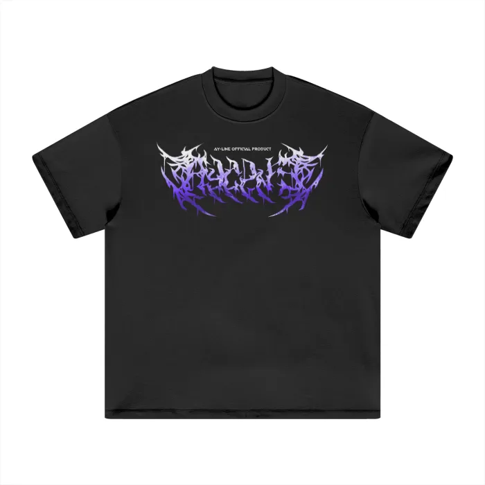 Camiseta Oversized — Aquele que Deixou Tudo para Trás · Preta · de Malha Encorpada — imagem 3