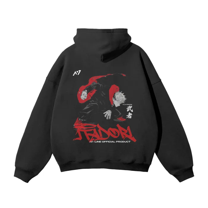 Moletom Oversized com Capuz — Flash Negro — imagem 1