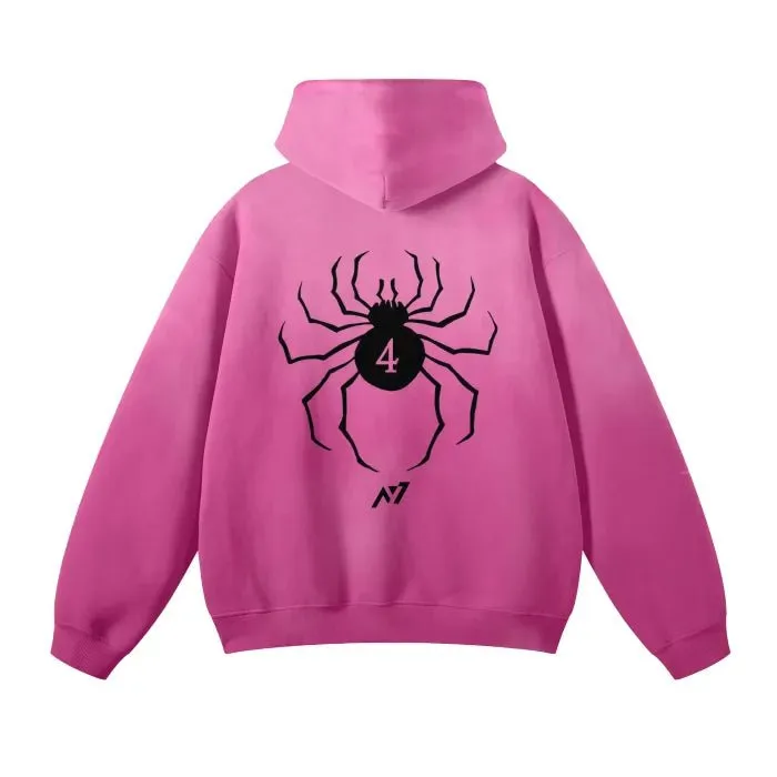 Moletom Oversized com Capuz — Bobo Fantasma · Rosa · Estonado — imagem 3