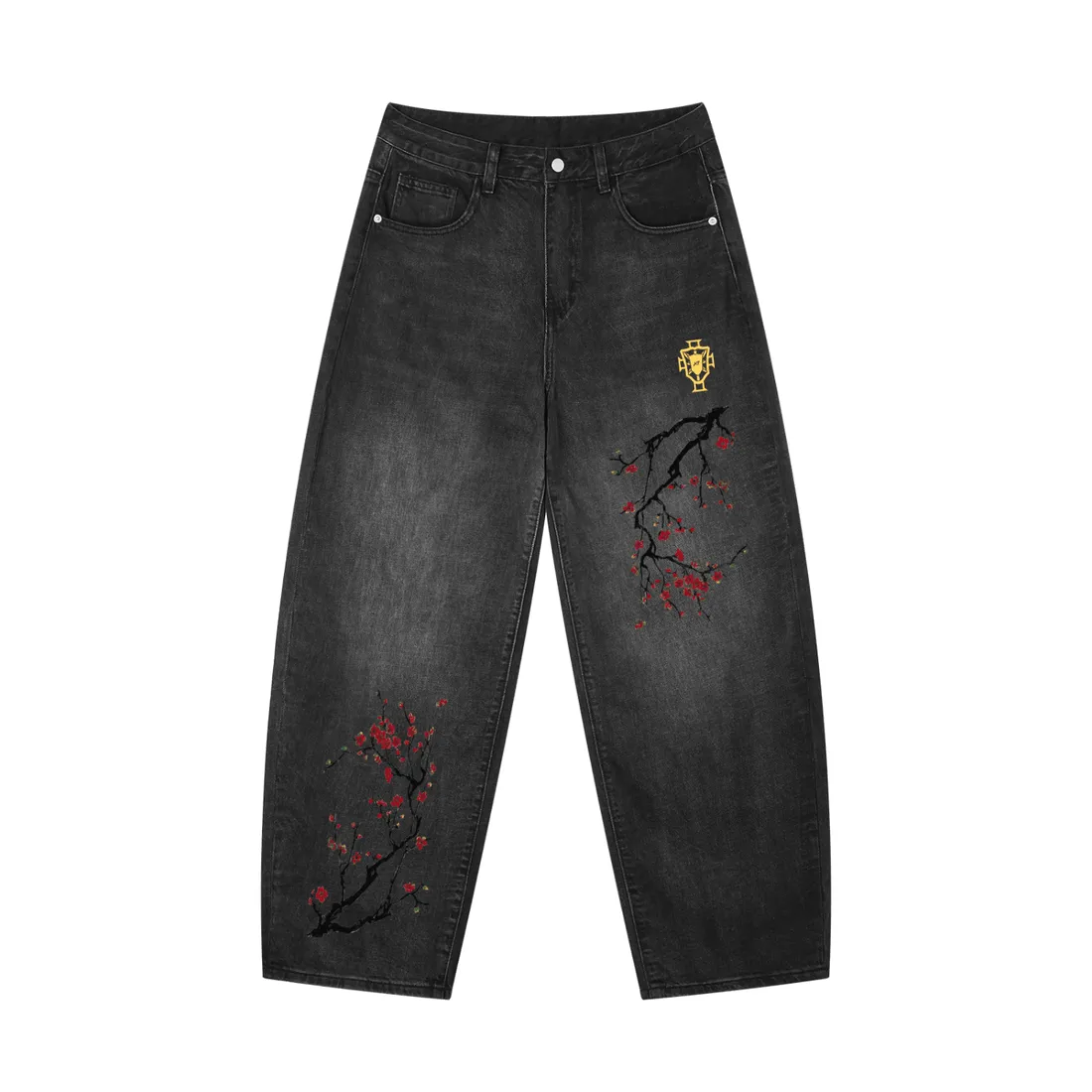 Calça Jeans de Corte Arredondado — Portugal