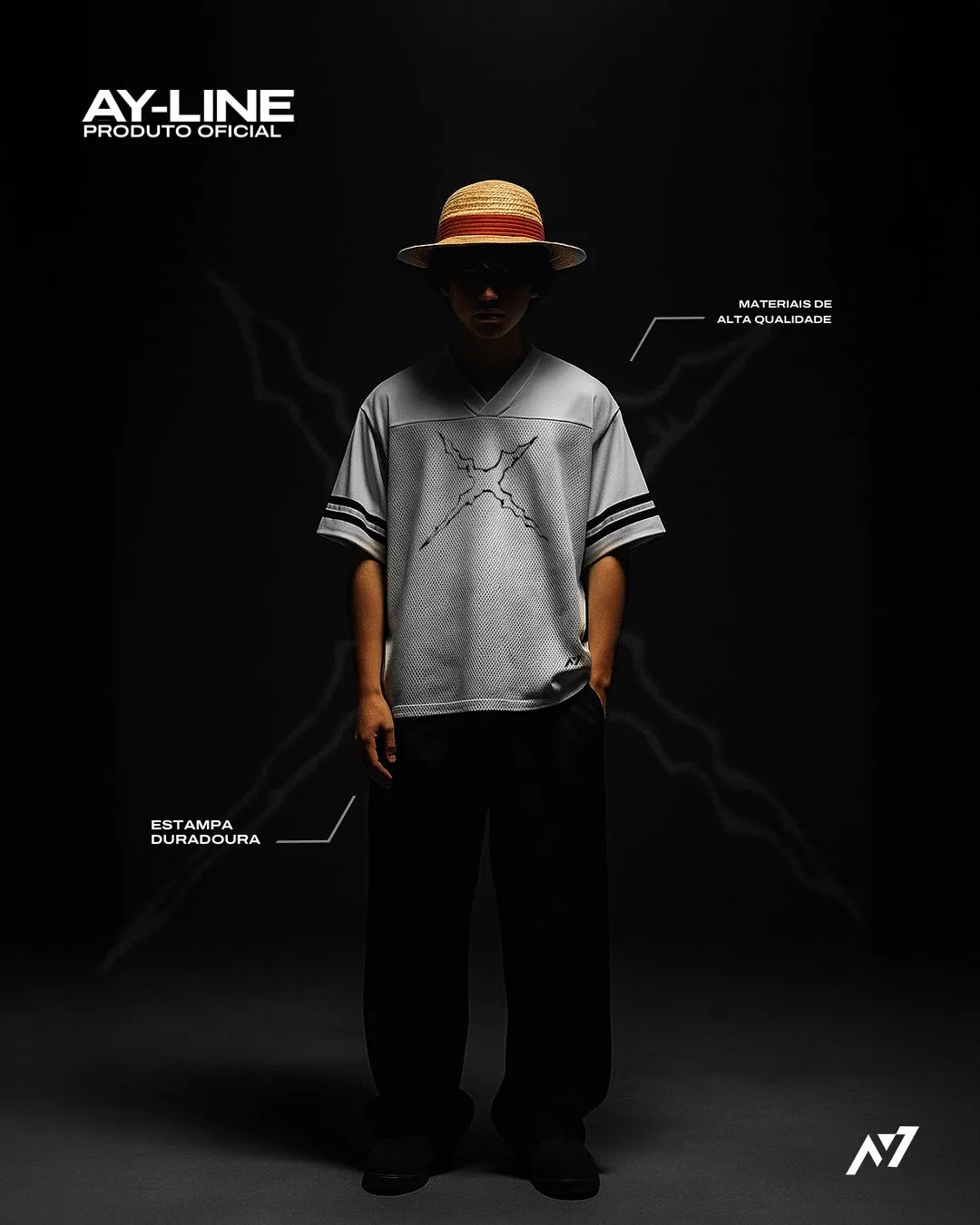 Camiseta Oversized Esportiva — Caminho do Rei dos Piratas: Gear 5