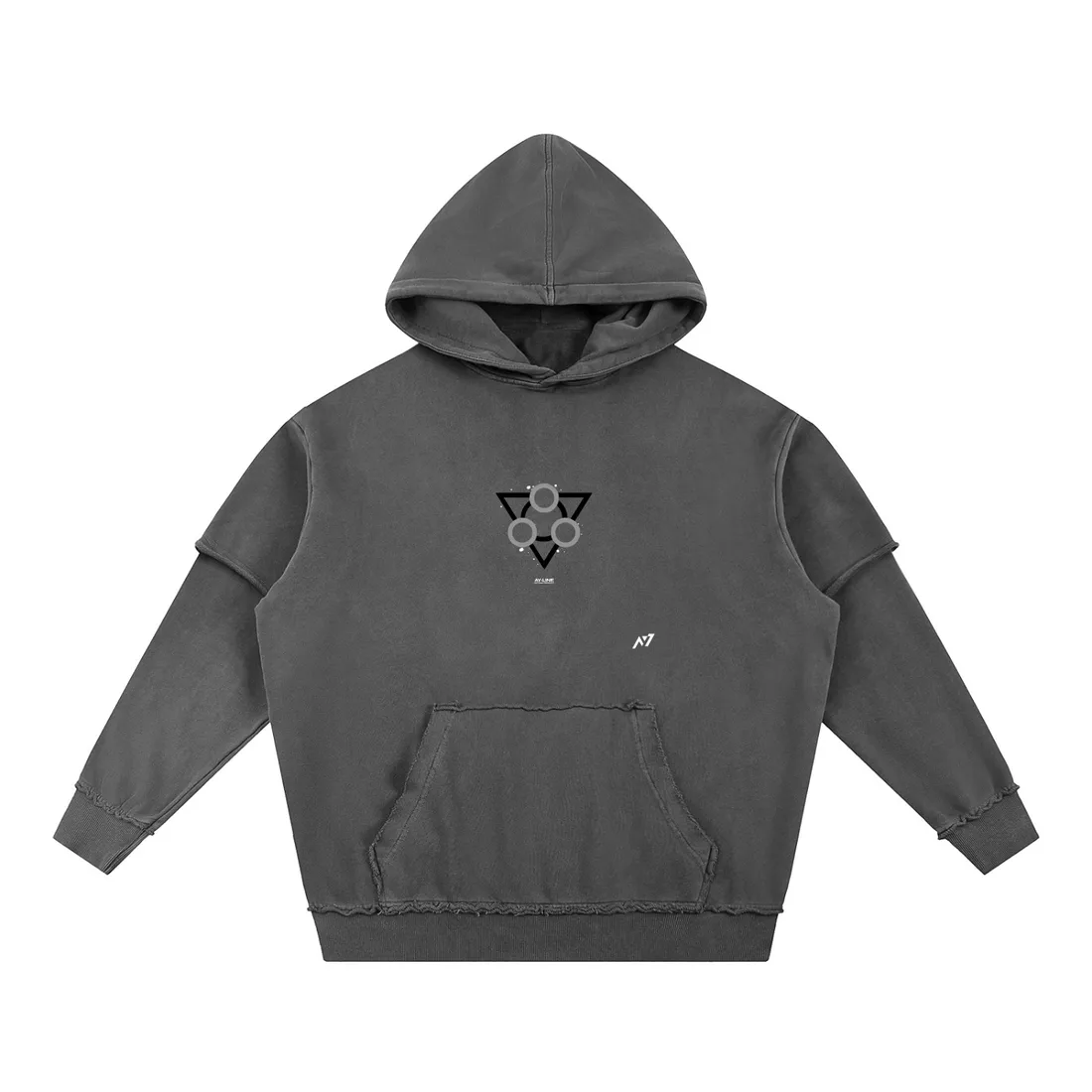 Moletom Oversized com Capuz — Deus dos Retalhos · Rasgado — imagem 4