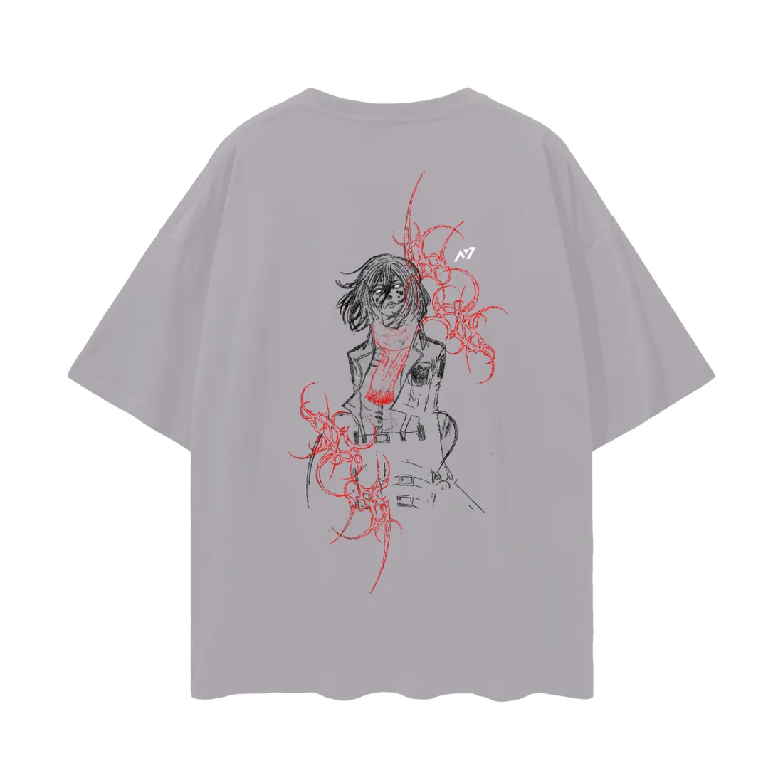 Camiseta Oversized — Por Ele · Cinza e Branca — imagem 1